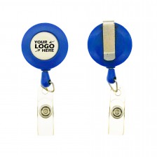 Round Retractable Badge Reel with Clip